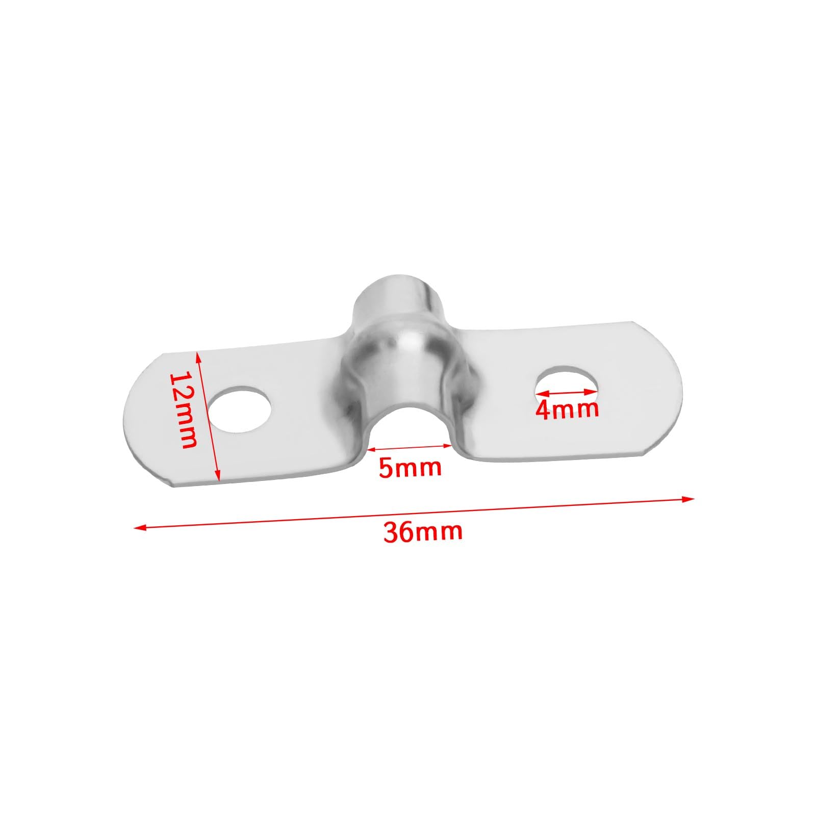50 Pièces Colliers De Serrage En U 6mm, Attache De Fixation Inox Clips Cable Fixation Grillage Rigide Sur Mur Double Trou U Collier De Serrage 98576338