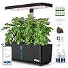 iDOO Hydroponics Growing System Kit 8Pods Christmas Gifts for Women Mom Herb Garden Indoor with LED Grow Light for Home Built in Pump Auto Timer Adjustable Height Up to 136 8Pods WiFi Black