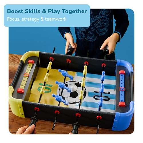 Image of Lifelong Cuppy 3-in-1 Foosball Table| Medium Size Soccer (One Side), Ludo | Snakes & Ladders (Flip Side)| Compact Wooden Game Set for Kids, Adults, Boys | Build for Home, Birthday & Gifting (LLCFBT01)