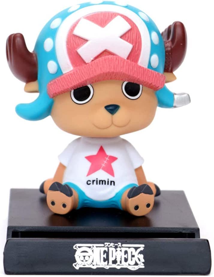 Image of AUGEN Super Hero Tony Chopper One Piece Action Figure Limited Edition Bobblehead with Mobile Holder for Car Dashboard, Office Desk & Study Table (Pack of 1)