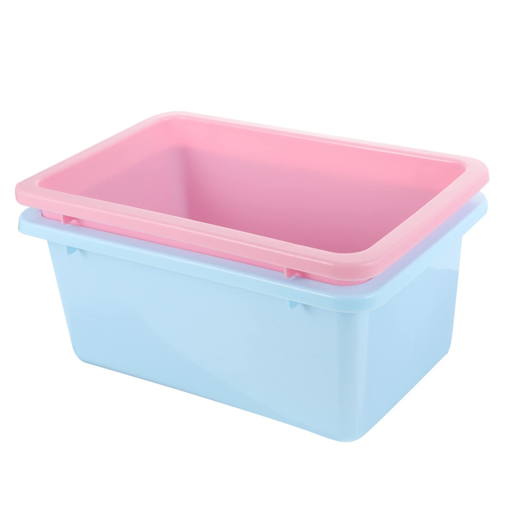 Garneck 2pcs Plastic Storage Boxes for Toys Cube Storage Bins Mini Toy Organizer Organizer Boxes Desktop Small Object