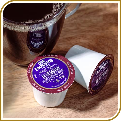 Don Francisco's Blueberry Flavored Medium Roast Coffee Pods - 72 Count- Recyclable Single-Serve Coffee Pods, Compatible With Your K-Cup Keurig Coffee Maker (Including 2.0) #TOP5