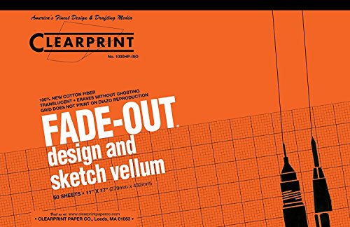 Clearprint Fade-Out Design and Sketch Vellum - Isometric 11 in. x 17 in.