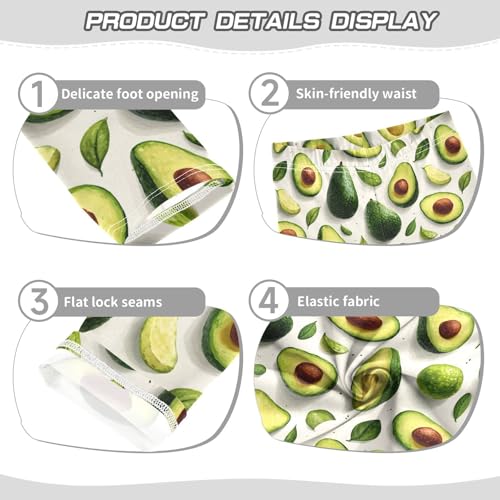 Girls Leggings Avocado Fruit Soft Toddler Leggings for Girls Kids Pants Size 4T-10T3