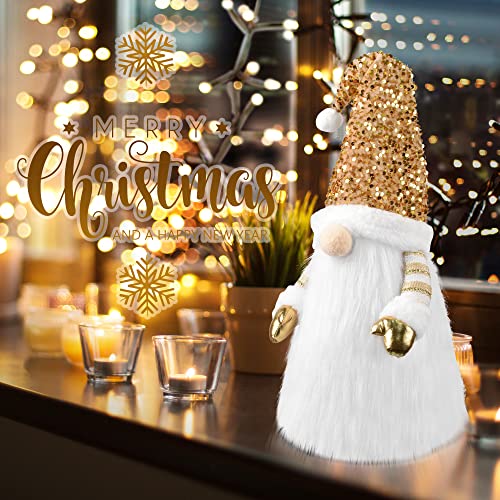 Gnome Christmas Tree Topper, Top Hat Tree Topper Hand Made Xmas Decorations, Swedish Santa Tomte Tree Ornament Scandinavian Home Decor, Holiday Winter Wonderland New Year Xmas Home Decor #TOP2