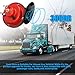 Bittwee 2PCS 300DB Super Loud Train Horns, 12V Waterproof Double Auto Snail Air Horn Replacement Kit, Electric Vehicle Loudspeaker Accessories, Universal for SUV Motorcycle Pickup(Black)