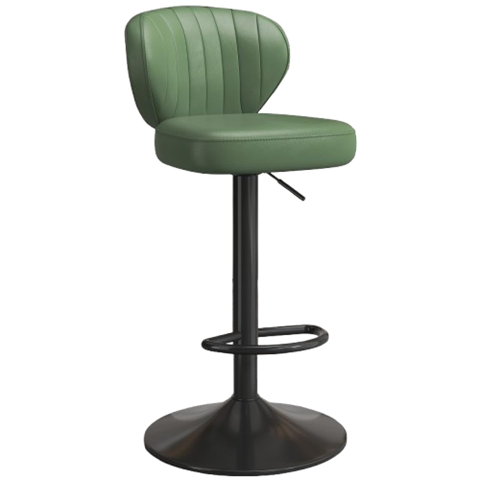 NHDVDVAV Modern Swivel Bar Stools with Backrest and Footrest,Leather Upholstered Counter Height Barstools,Chairs for Bar, Counter, Kitchen and Home,I