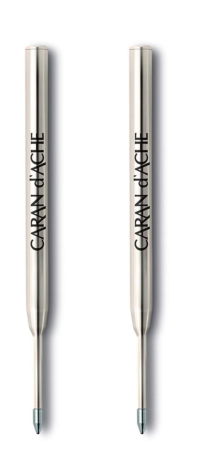 CARAN d'ACHE - Recambio para bolígrafo "Goliath Mine" - Azul medio, paquete de 2
