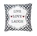 Produktbild Krasilnikoff Cushion Cover, Live, Love, Laugh 50x50 cm [P] [W]