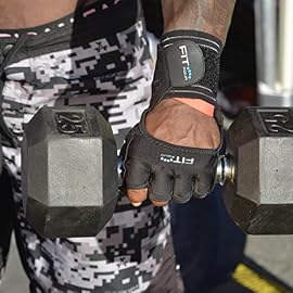 Fit Four The F4X Spartan – Full Leather Palm Callus Guard WOD Workout Gloves for Weight Lifting & Cross Training Athletes
