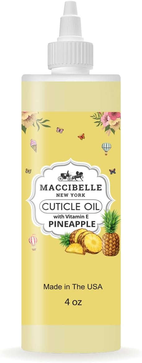 Cuticle Oil For Nails Refill size for Dry Cracked Cuticles (4 Ounce, Pineapple)