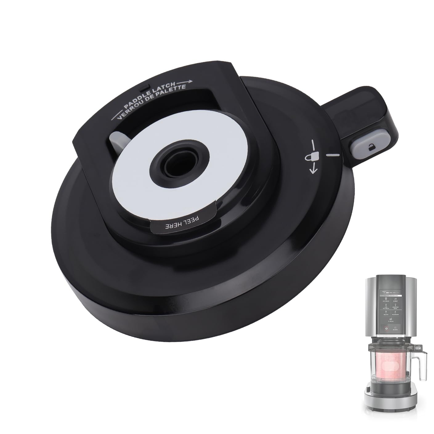Couvercle Extérieur De Rechange Pour Machine à Glace Ninja Creami - Compatible NC301, NC300, NC201, NC101 - Polycarbonate Alimentaire