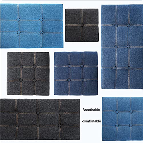 Ottoman pliant en tissu 76x38x38cm comme coffre de rangement
