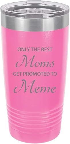 Miniatura 4 de Only the Best Moms Get Promoted to Meme - Vaso aislado de acero inoxidable con grabado, taza para café de viaje, de 20 onzas, verde azulado