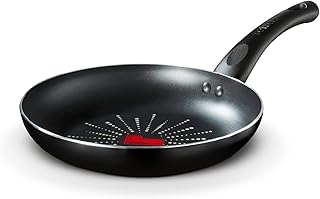 Tower T700301 SmartStart Classic 28cm Aluminium Frying Pan with Easy Clean Aeroglide Non-Stick, Oven Safe, Long Lasting, PFOA Free, Black