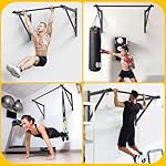 Wall Mounted Pull Up Bar, Adjustable Depth 51" Chin Up Bar, Strength Training Pull-Up Bars 500LBS Weight Capacity, Home or Garage Gym Chin Up Workout Training Station - Image 3
