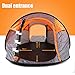 2017 Newest TuTu Outdoors X-Large Instant 5-6 Person Pop Up Dome Tent with Skywindow-Durable Portable Easy Up Shelter with 12 Stakes & Carrying Bag, Ideal for Family Camping-114.2''L78.5''W51.2''H