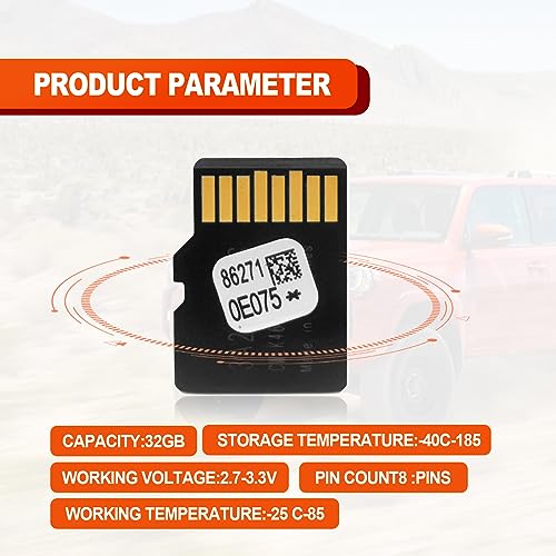 2023 Latest Updated Car Navigation SD Card, 86271-0E075 US and Canada Maps Micro SD Card for Upgrading Your Car GPS Navigation System, Accessories Compatible with Toyota 4Runner RAV4 Tundra.