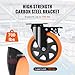 VEVOR Caster Wheels, 6-inch Swivel Plate Casters, Set of 4, with Security A/B Locking No Noise PVC Wheels, Heavy Duty 700 lbs Load Capacity Per Caster, Non-Marking Wheels for Cart Furniture Workbench