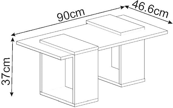 Matris Modern Orta Sehpa – Geometrik Tasarım ve Şık Detaylar, Ceviz/Antrasit