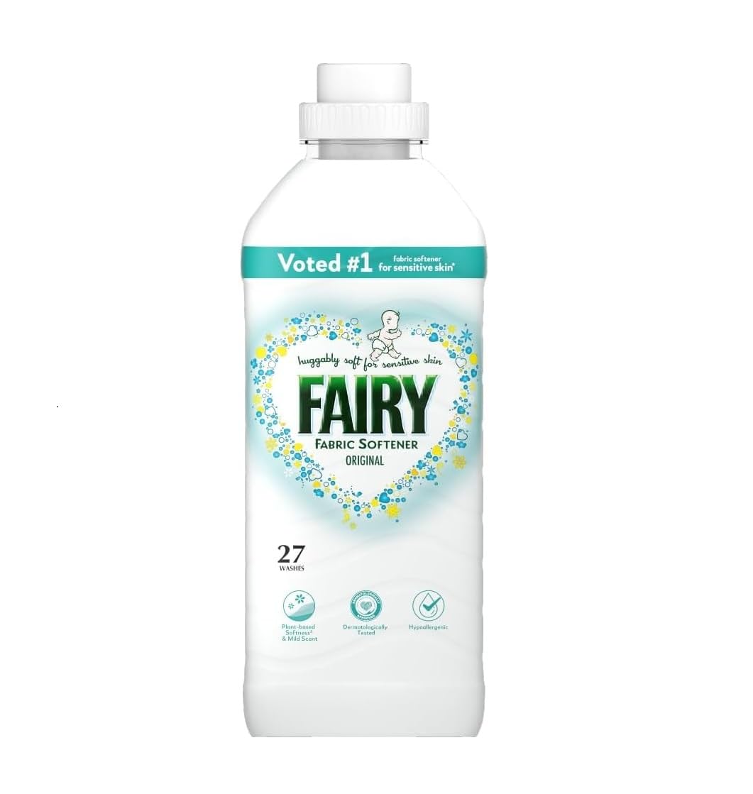 Fairy Original Fabric Conditioner, 27 Washes, 891ml, For Sensitive Skin, Hypoallergenic, Mild fresh scent