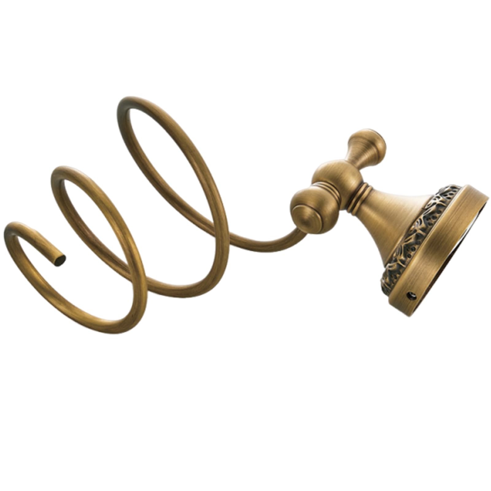 Étagère de salle de bain vintage et son rangement sèche-cheveux pour une routine zen