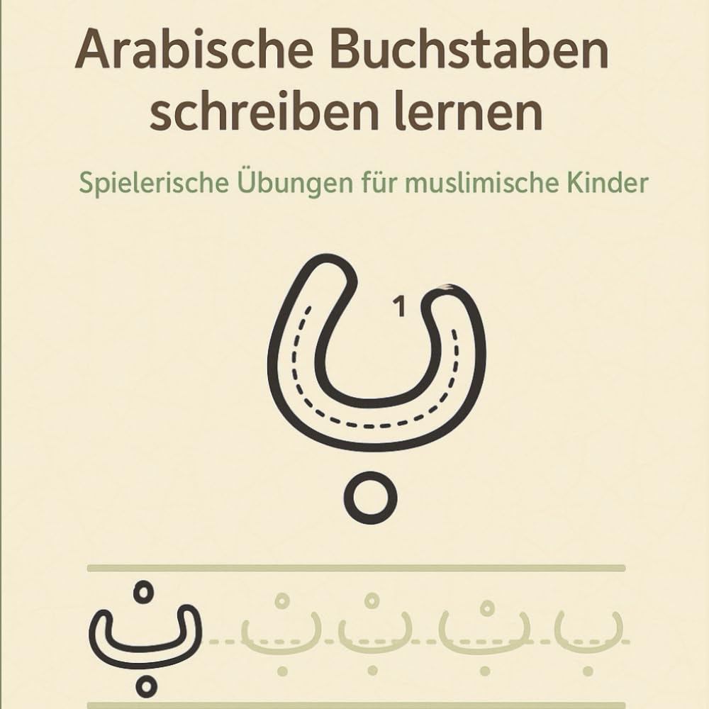Arabische Buchstaben schreiben lernen für Kinder: Lernhilfe - Spielerische Übungen und Nachspuraufgaben – für muslimische Familien, Kreuzworträtsel, Ausmalseiten und vieles Mehr