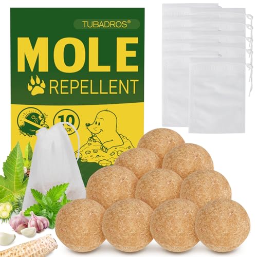10 Pack Mole Repellent, Peppermint Oil to Repel Mole,Gopher, Vole