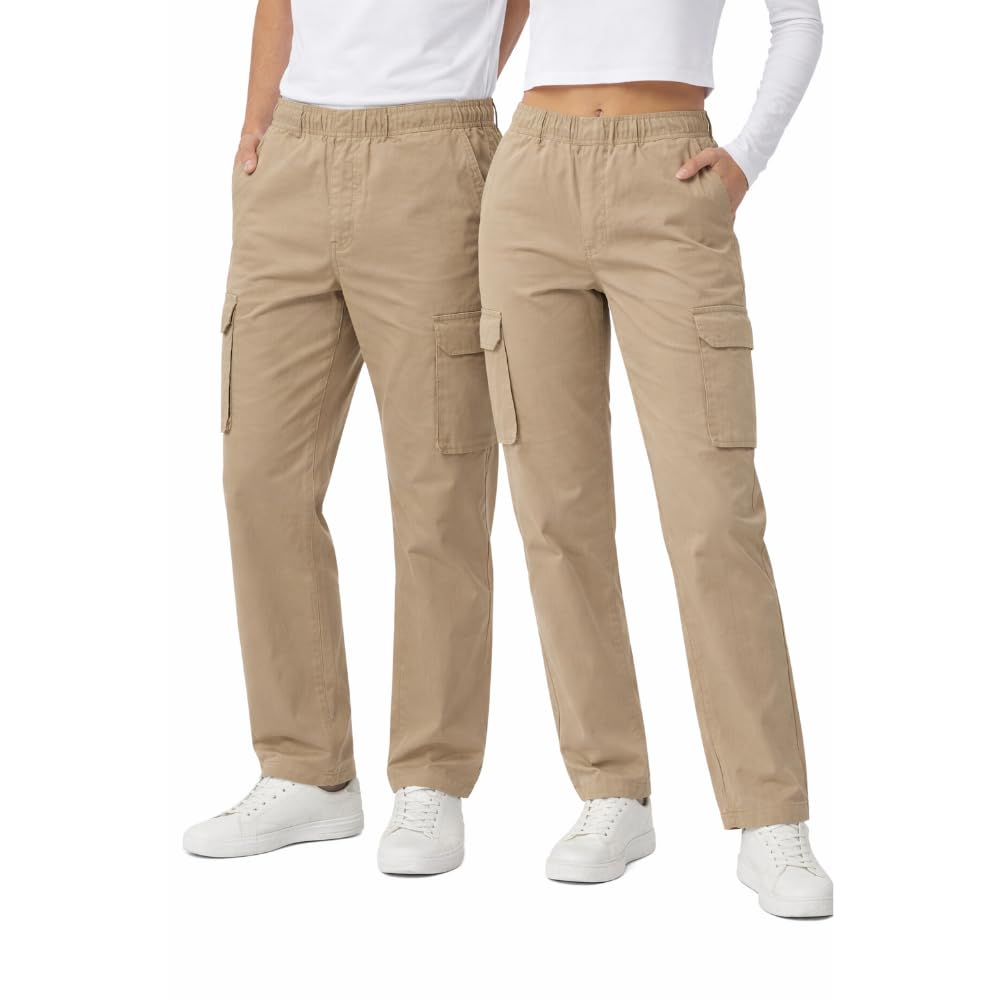 made4good Men’s Regular Fit Cargo Trousers Low Rise Loose Fit Track Pant with Six Pockets, Comfortable Everyday Cargo Pants for Casual Wear Travel Outdoor Use Beige-picture-17