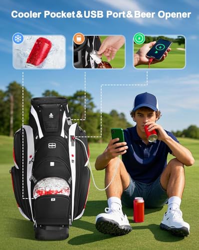 Vancropak Golf Cart Bag with USB