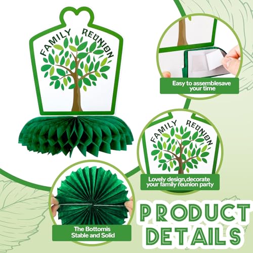 Image of 16 Pcs Family Reunion Honeycomb Centerpiece Family Gathering Party Honeycomb Centerpiece Table Decoration for Gathering Party Supplies