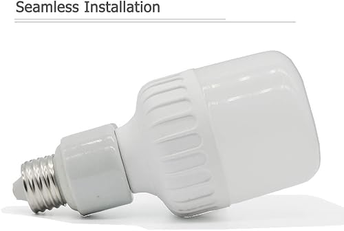 Miniatura 3 de Emnooti - Extensor de enchufe de luz E26 de porcelana E26 E27 a E26 E27 LED CFL, adaptador de soporte de lámpara incandescente, adaptador de