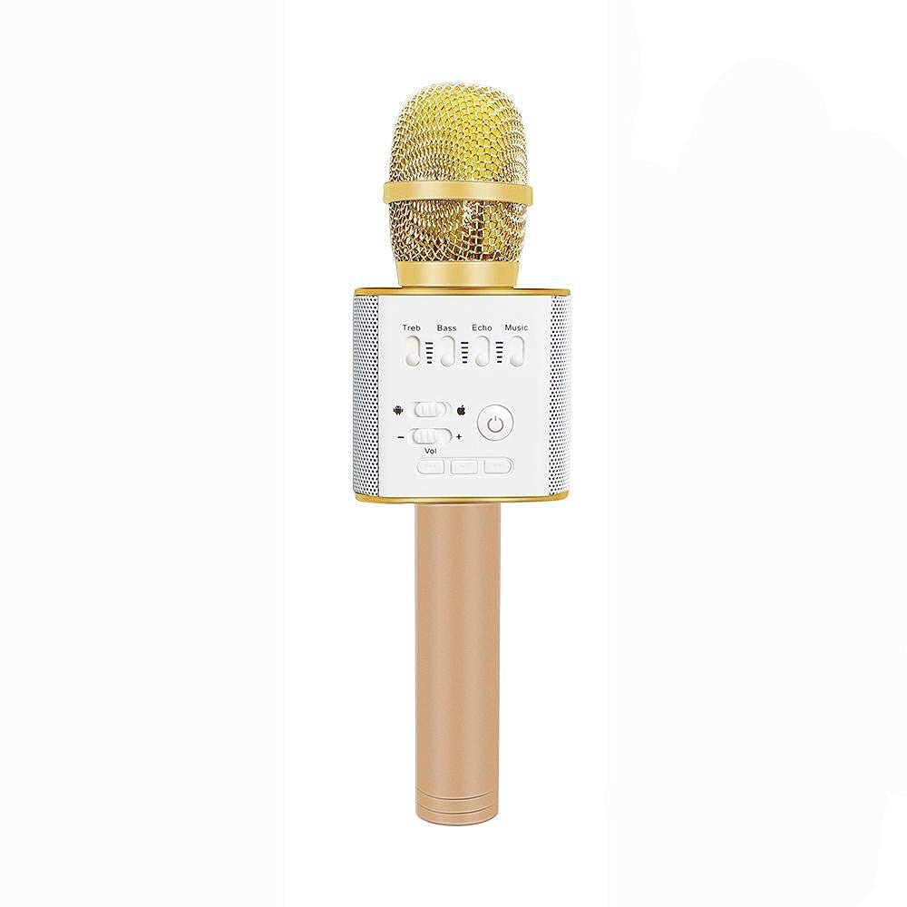 Micrófono de Dientes Micrófono inalámbrico para teléfono móvil con Bolsa Micrófono portátil de actualización Micrófono de Karaoke en casa
