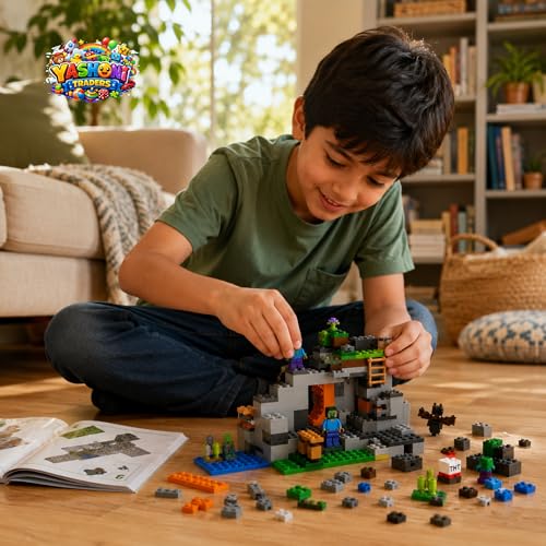 Image of Yashoni Building Blocks Toy Set for Kids | DIY STEM Construction Bricks with Mini Figures, Creative Models & Educational Play Set| Blocks Game (253, The Zombie Cave)