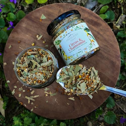 Image of Himalayan Haat Citrus, Chamomile & Tejpatta Infusion - Caffeine-Free Herbal Tea Blend | Rich in Vitamin C & Antioxidants | Anti-Inflammatory | 30g