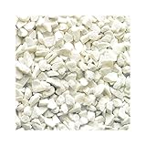 Beschaffenheit: gebrochen Jawoll 25 kg Weißer Marmorsplitt 9-12 mm Körnung Zierkies Gartenkies Teichkies Zen Garten Deko Wegkies Wegsteine Gartenweg