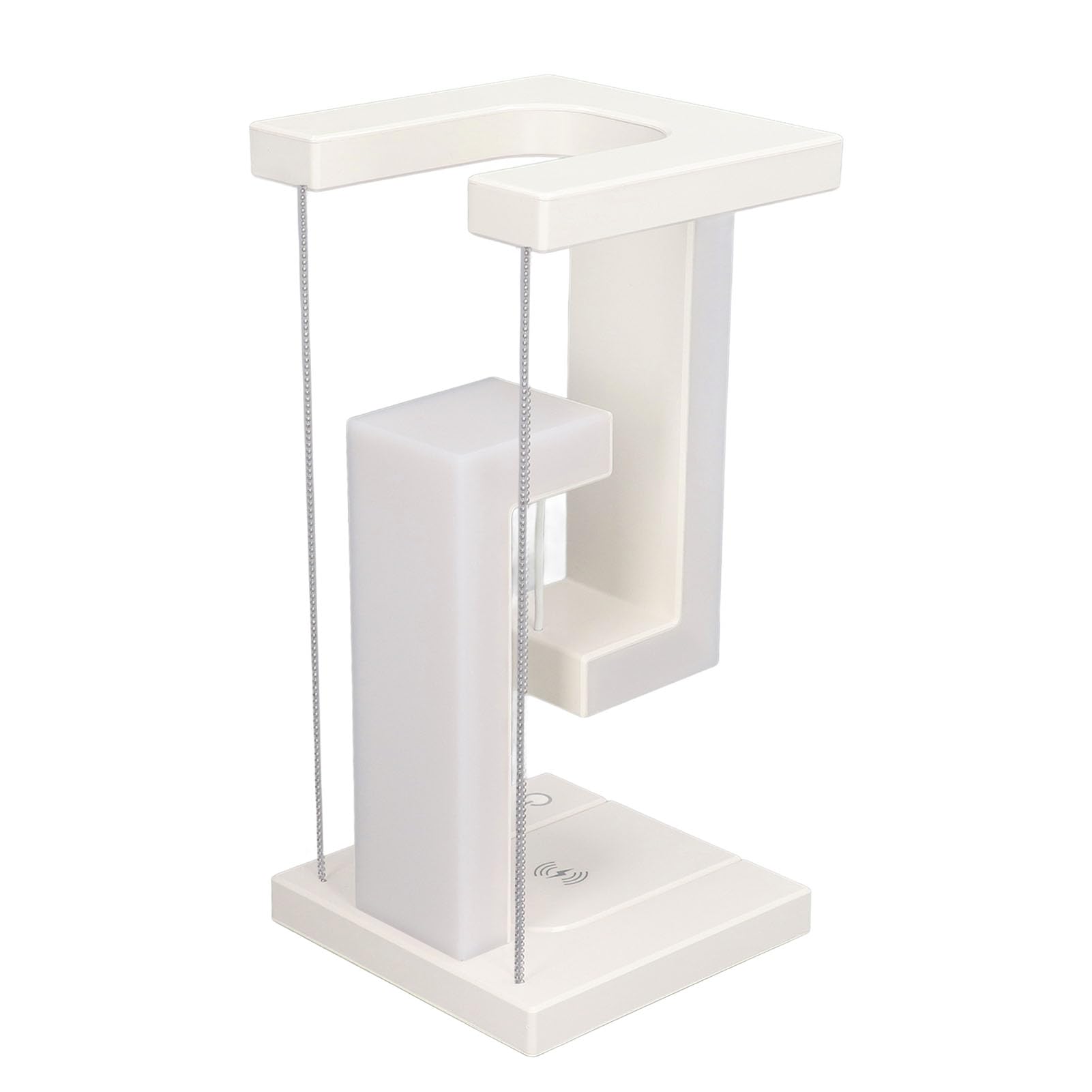 Bewinner Magnetic Levitation Desk Lamp with Phone Wireless Charging, 3-Gear Touching Switch Floating LED Desk Light, Table Night Light for Home, Bedroom, Hotel