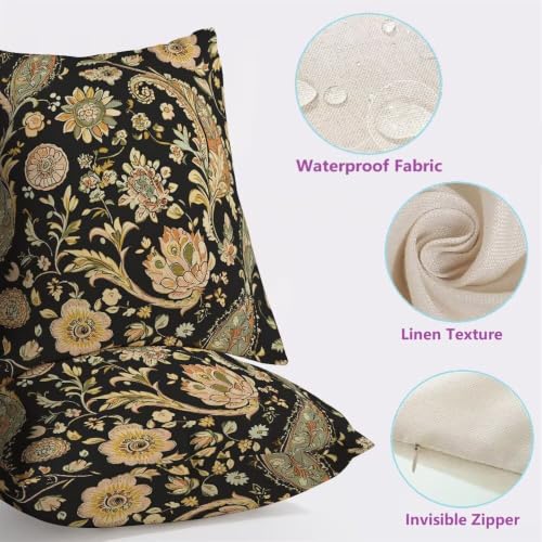 Housse coussin exterieur impermeable 80x80 textile haut de gamme retro - 8