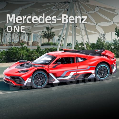 Image of Merceedes AMG ONE 1:24 Model Car with Box, Zinc Alloy Pull Back Toy car with Sound and Light for Kids Boy Girl Gift [Colors as Per Stock]