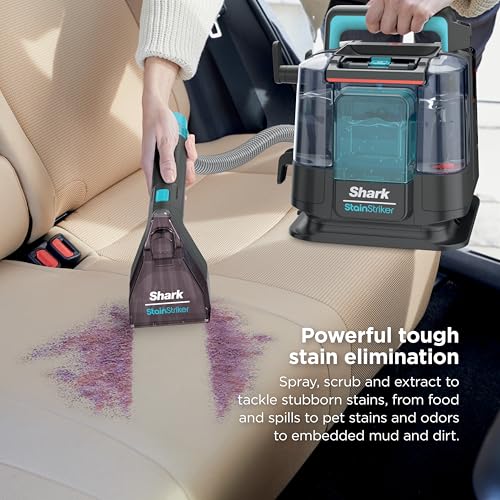 Image of Shark StainStriker Portable Spot & Stain Cleaner, 2 Tools, PX221BRN | For Carpet, Upholstery & Rugs, Stain & Odor Remover, Deep Clean Pro & OXY Formulas, Self-Clean, 3.5 inch Stain & Crevice Tools