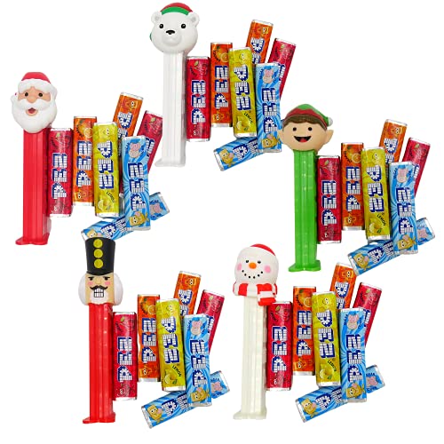 Christmas Candy Dispensers Gift Set, Holiday Characters And Assorted Hard Candies Refill Rolls, Stocking Stuffers, Pack Of 3, Styles May Vary #TOP2