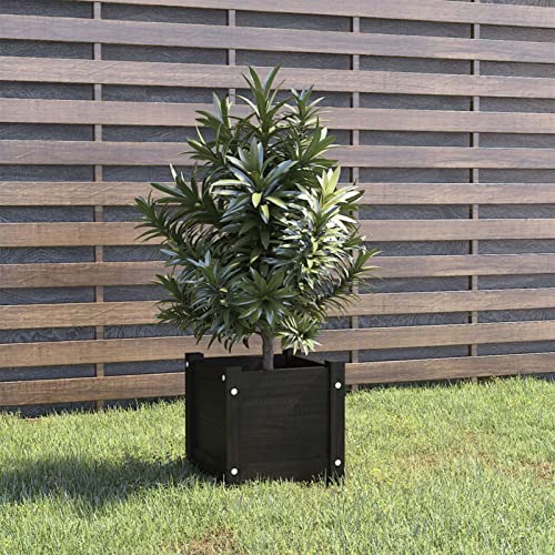 Xichuzi Jardinera, Huerto Urbano Terraza, Huerto En Casa, Tierra Huerto Urbano, Huerto Vertical, Mesa De Cultivo, de Madera Maciza de Pino Negro 31x31x31 cm
