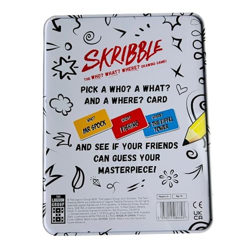 University Games Skribble The Crazy Drawing Game Large Deluxe Game in a Tin, 25cm x 15cm x 0.1cm - Image 3