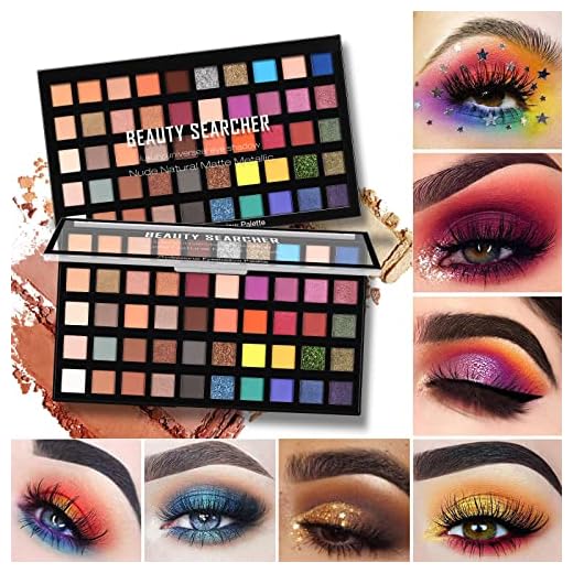 Paleta de sombras de ojos de 50 colores, paleta de maquillaje de sombras de ojos con brillo mate brillante, maquillaje de larga duración, paleta de sombras de ojos pigmentadas profesionales