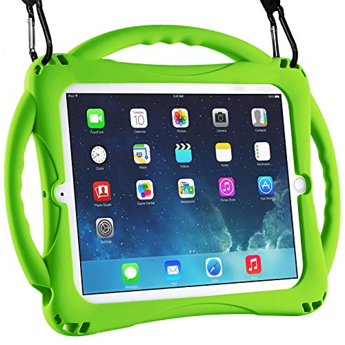 TopEsct iPad 7th Funda Niños Shock Proof Material Silicona Lightweight Kids Protector Cover Case con Manija para iPad 7th Gen. 10.2 (2019) / iPad Air3/iPad Pro 10.5 (iPad Mini, Groen)