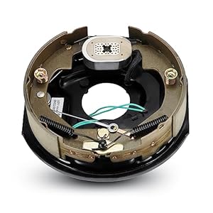 SEHNSUCHT Trailer Electric Brakes, Self Adjusting Left Electric Brake Assembly 4-Hole Mounting 10″ x 2.25″ for 3500lb Axle