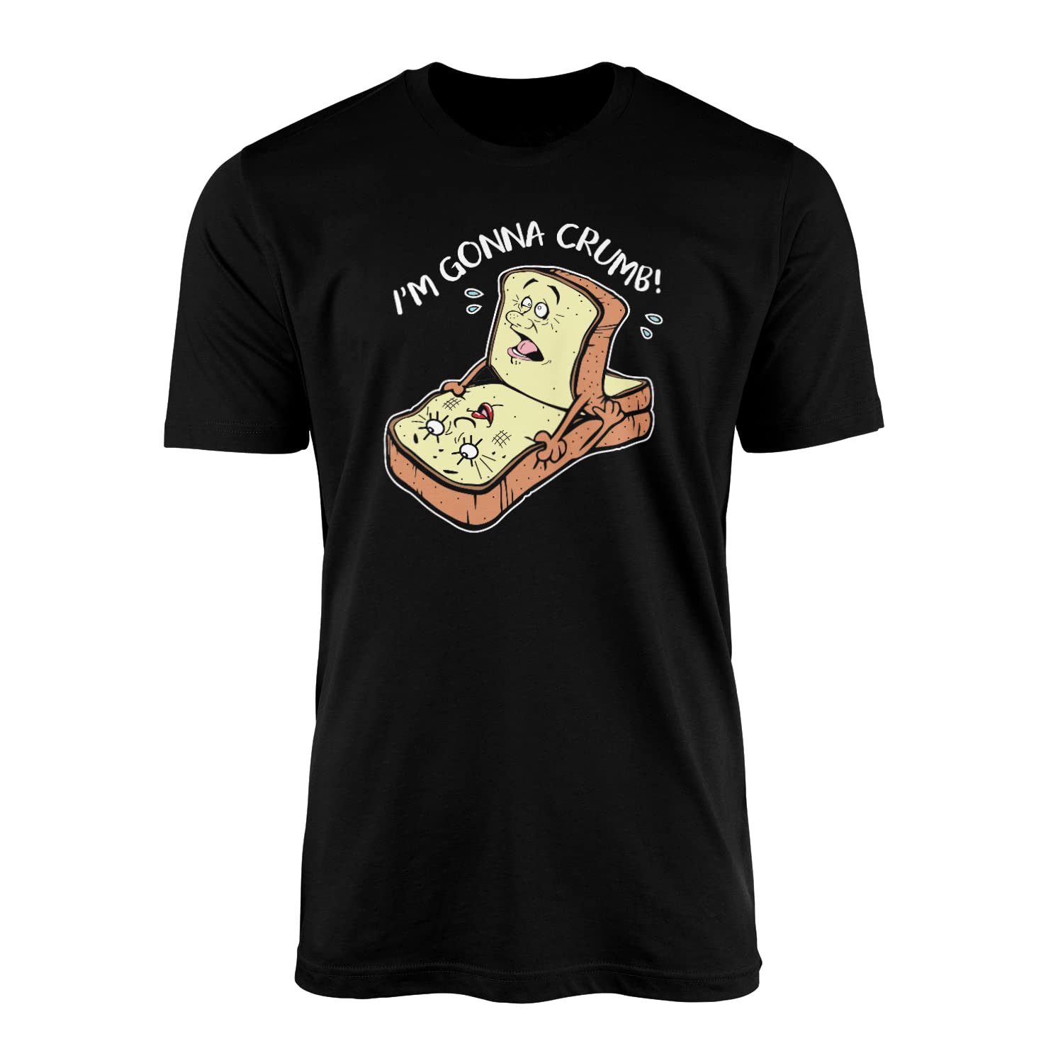 Smartypants Unisex Black I'm Gonna Crumb T-Shirt Top Tee Funny Adult Content Rude Crude Explicit Bread Roll Toast Loaf Male Female Xxx Bed Cartoon Animation Gift Present (Medium, )
