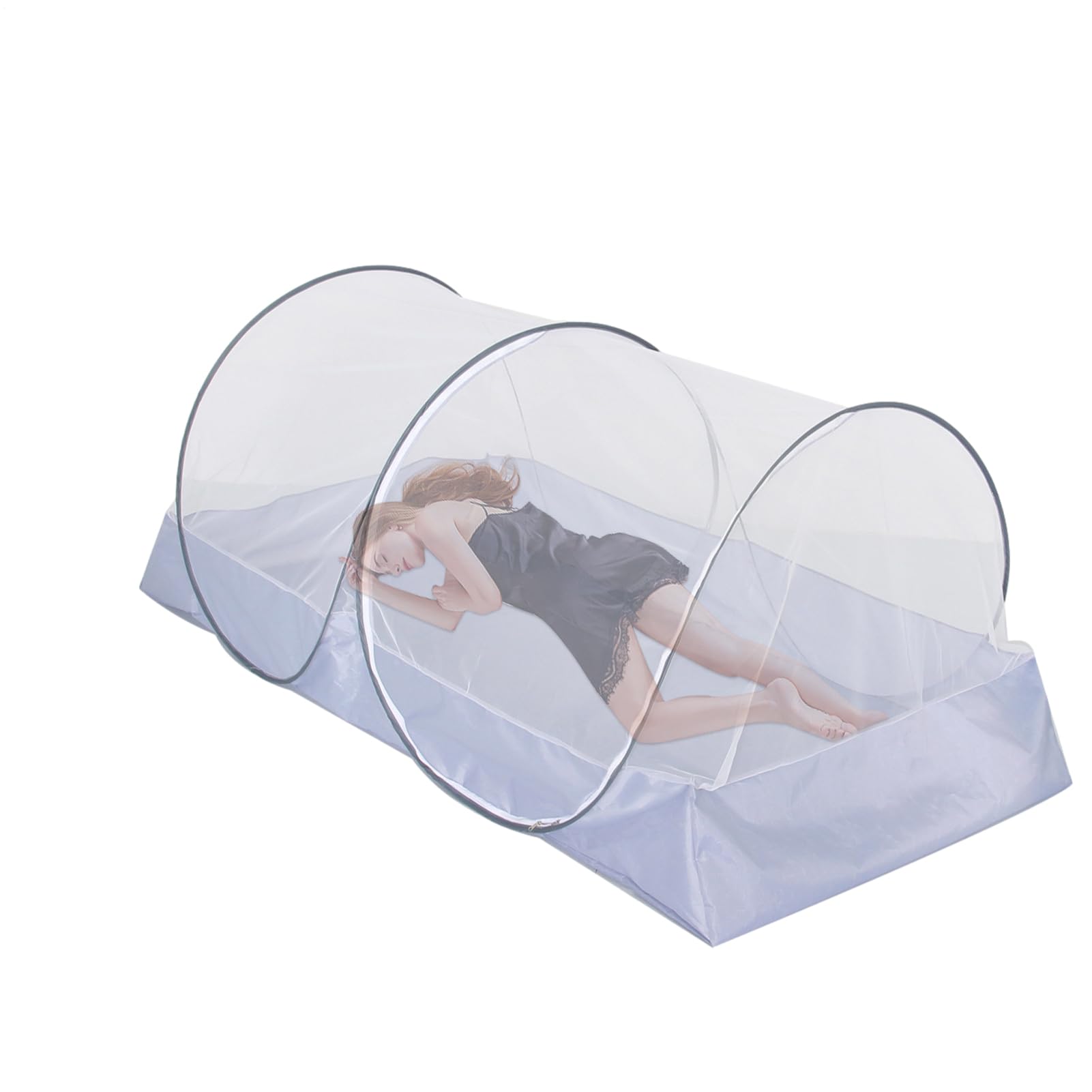 Filet de camping en maille – Couverture extérieure anti-moustiques | dôme de pliable, barrière ventilée contre les parasites, structure en polyester résistant | auvent bouclier anti-i
