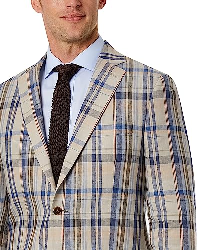 Lauren Ralph Lauren Mens Lassiter Linen Classic Fit Two-Button Blazer Tan 38S4