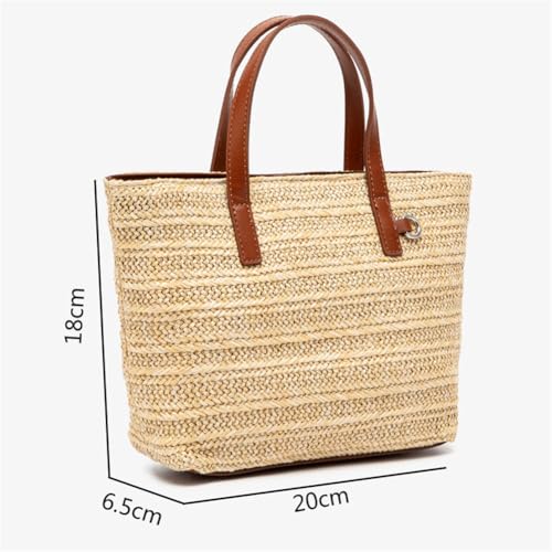 Bolso de playa de verano de paja para mujer miniatura 2